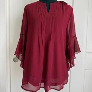 Women's Wine Color NWT Size M Blouse